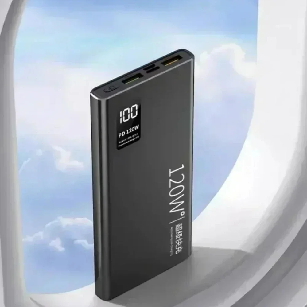 20000mAh For IPhone  Samsung Huawei High Capacity Power Bank 120W Fast Charging Powerbank Portable Battery Charger