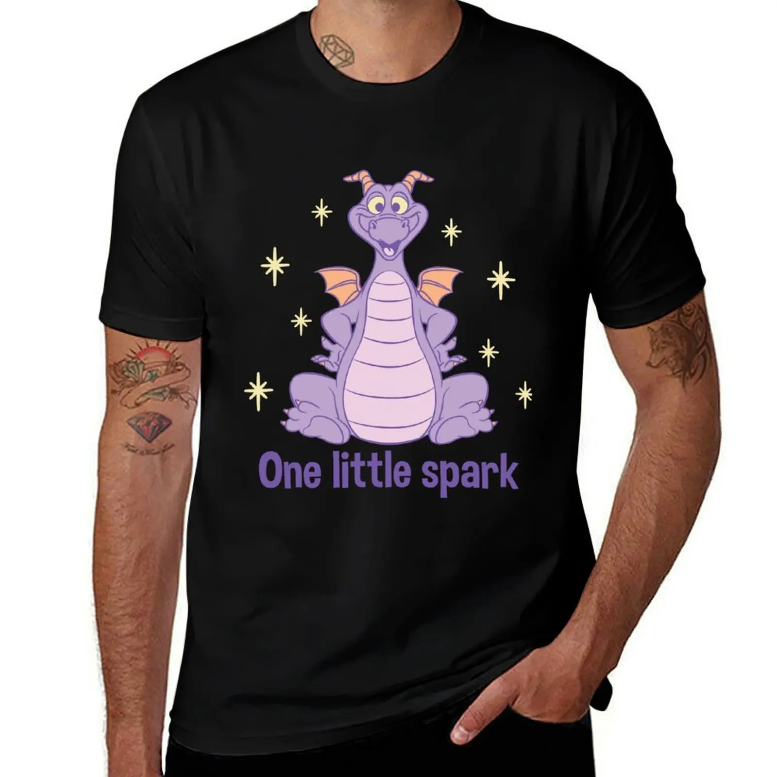 

Figment sitting One Little Spark T-Shirt vintage Funny t-shirts Clothing new edition Men's t-shirt