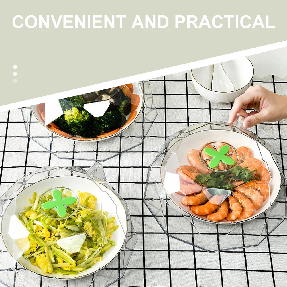 

2pcs Dust Proof Food Cover Reusable Plastic Pet Kitchen Supply Insect Prevention Fruit Basket Home Restaurant
