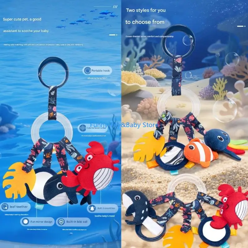 Łóżeczko dla dziecka wisząca zabawka wózek akcesoria do zawieszenia pokój dziecięcy niebieska dekoracja wypchana zabawka wisząca