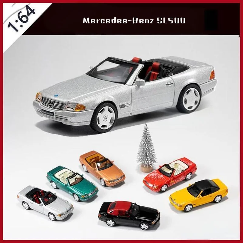 1:64 Mercedes-Benz SL500 Supercar Convertible Alloy Car Diecasts & Toy Vehicles Car Model Miniature Scale Model Car For Children