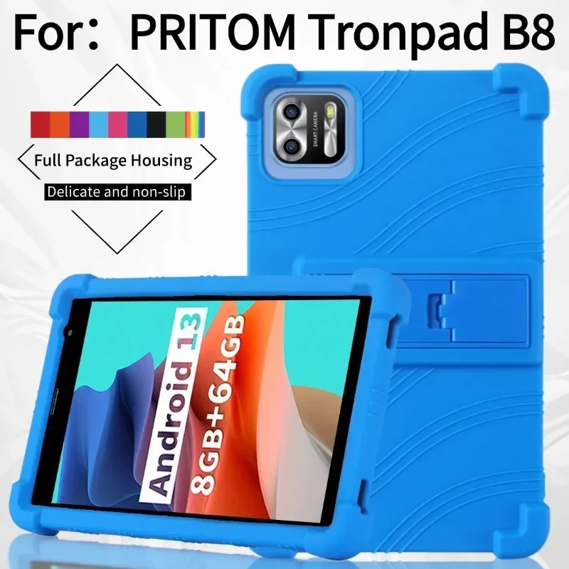 PRITOM Tronpad B8 Case/NEWISION VOLENTEX L8 Case 8-inch Tablet Security Shockproof Silicone Case