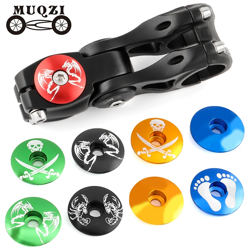 MUQZI Bicycle Headset Cover Ultra-ligh Headsets Top Cap MTB Road Folding Fixed Gear Bike Stem Top Cap Cycling Parts