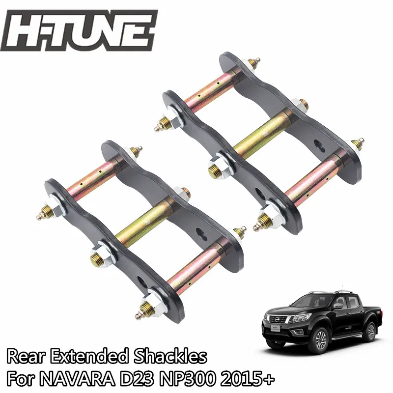 

H-TUNE 4x4 Accesorios 2" Rear Extended Greasable Shackles Lift Kits For NAVARA D23 NP300 4WD 2015+