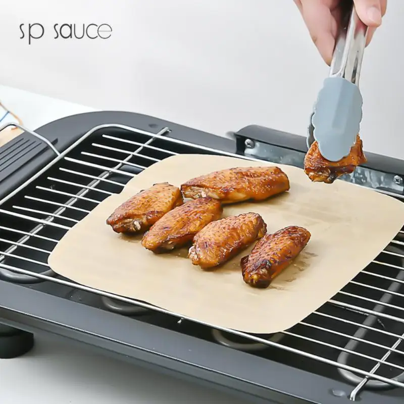 Air Fryer Disposable Paper Baking Silicone Oil Paper Non-stick Oil-absorbing Air Fryer Accessories Barbecue Pad Paper Food Grade