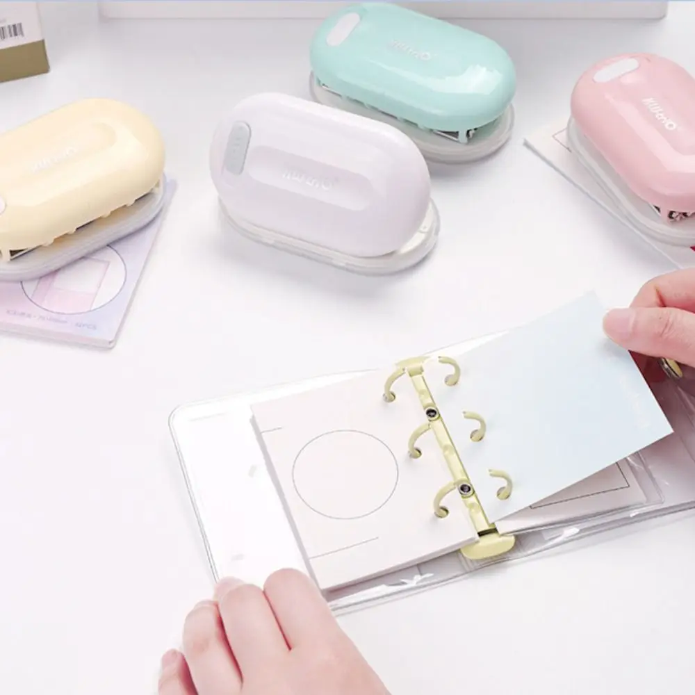 Multifunctional Mini Paper Punch DIY Scrapbooking 3-Hole Hole Puncher Handheld Loose-leaf Hole Puncher Binding Supplies