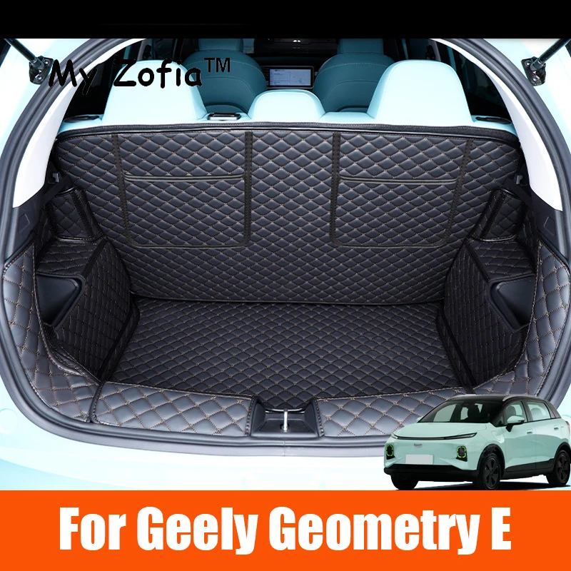 For Geely Geometry E 2024 2025 Custom Leather Car Trunk Mat Cargo Line waterproof durable boot full cover carpet Protection Mats