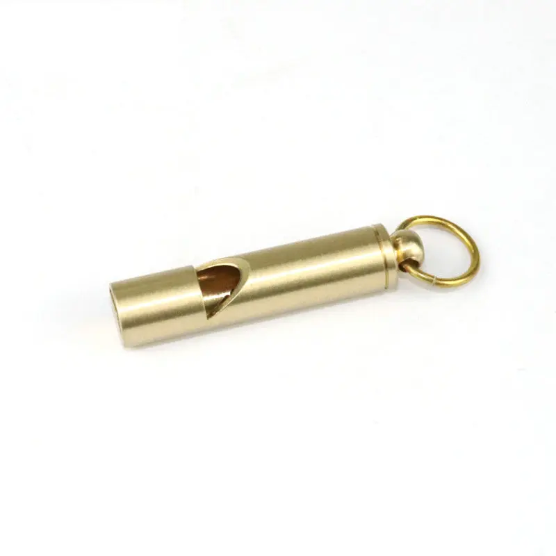 Multifunctional Brass Emergency Survival Whistle Portable Keychain Outdoor Tools Training Whistle for Camping Hiking