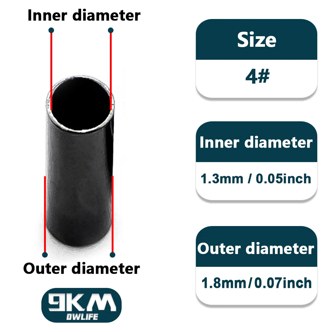 9KM 50Pcs Angeln Crimpen Ärmeln Draht Rohr Angeln Einzigen Doppel Barrel Angelschnur Zubehör Rohr Stecker