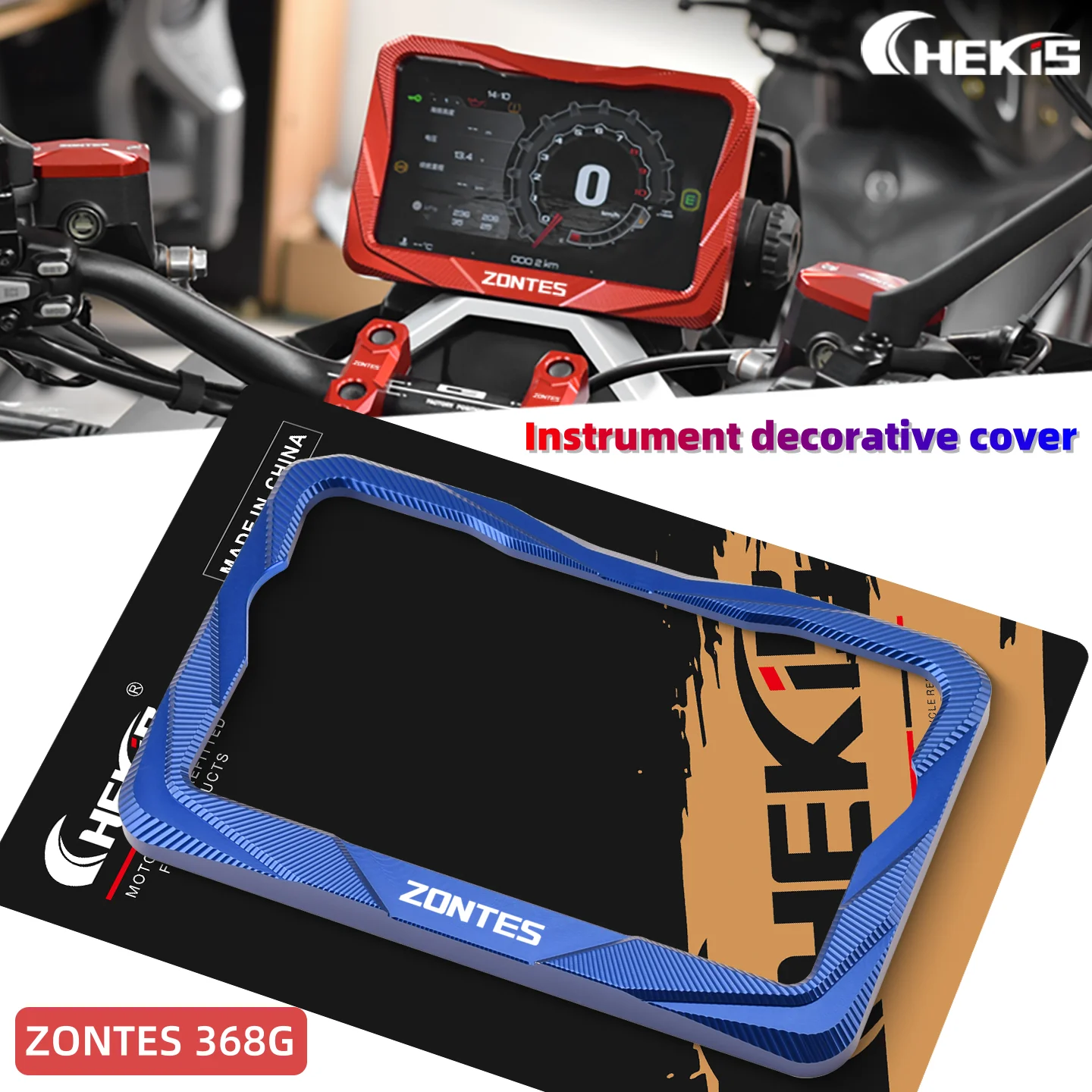 Chekis Is Suitable for Zontes 368g 501g Motorcycle Modified Instrument Panel Protection Frame Display Aluminum Alloy Decorative Shell Lcd Screen Instrument Protective Cover Accessories
