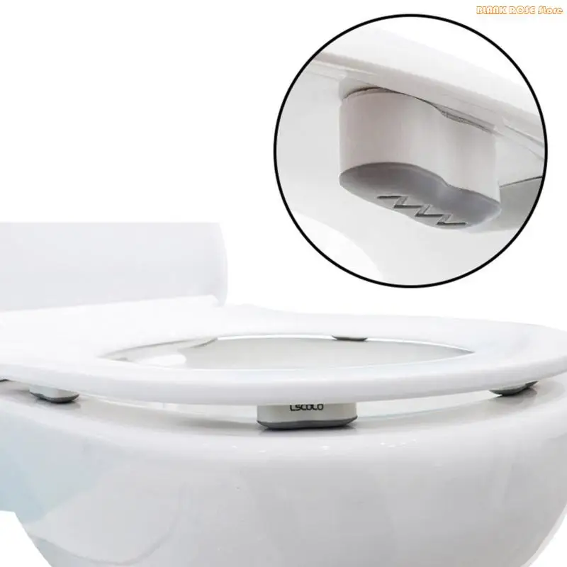 K1AE 4PCS Toilet Lid Stabilizer Pad Easy Installation Universal NonSlip ABS Toilet Bumpers Household Essential