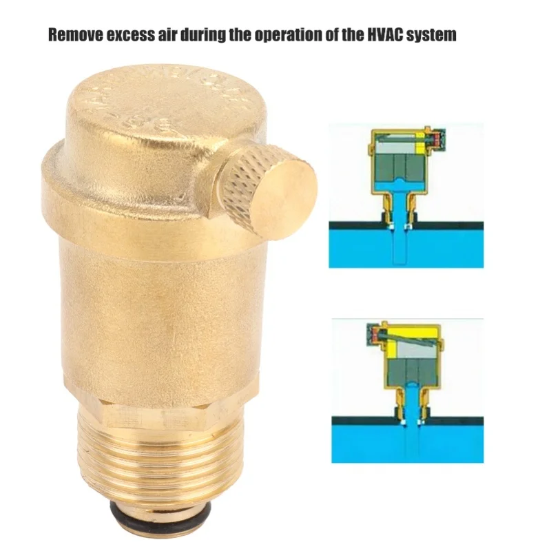 

G3/4 Воздухоотводный клапан с наружной резьбой Латунный автоматический выпускной клапан для системы отопления пола HVAC