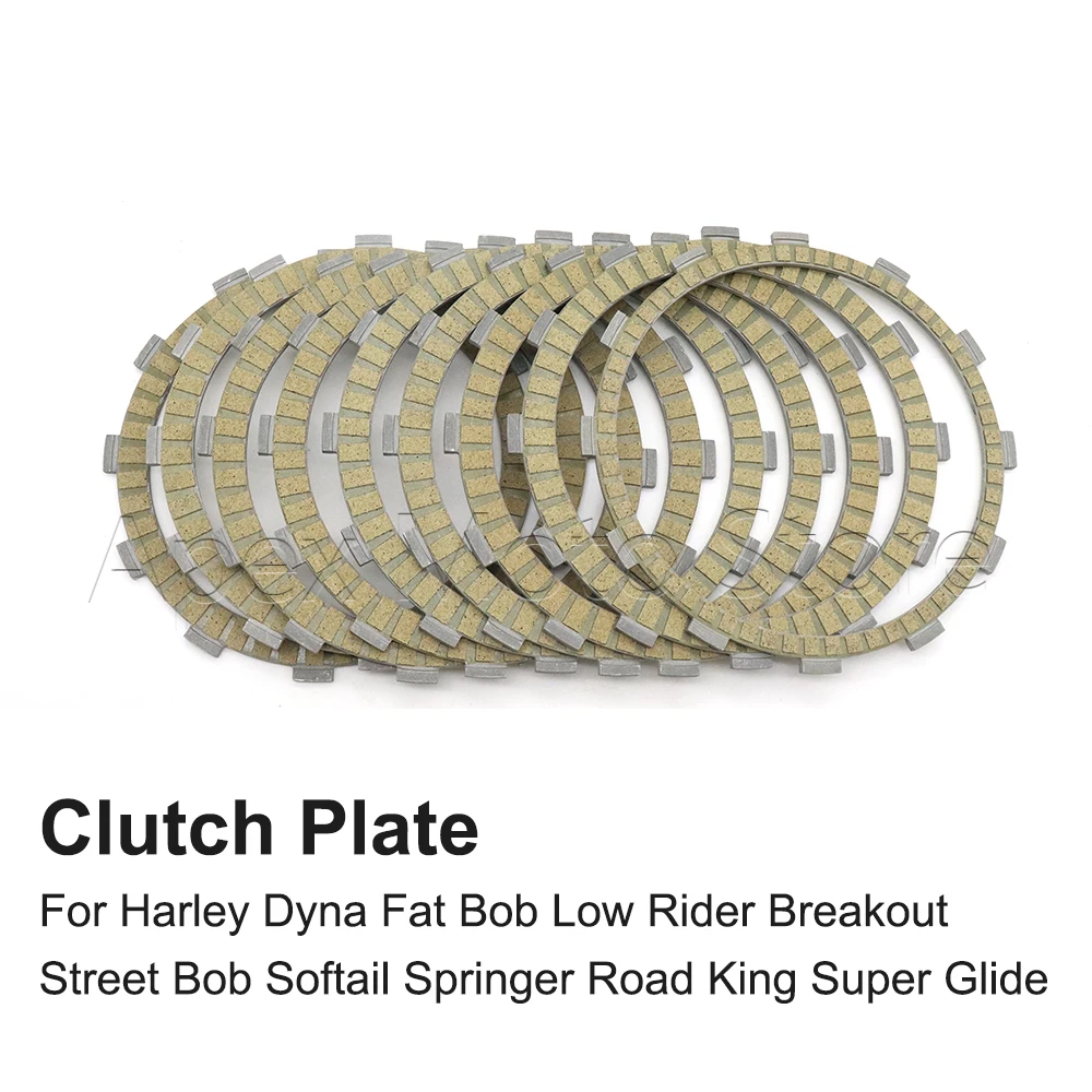 Clutch Plate Friction Disc For Harley Dyna Fat Bob Low Rider Street Bob Fatboy Softail Springer Night Train Road King 1998-2015