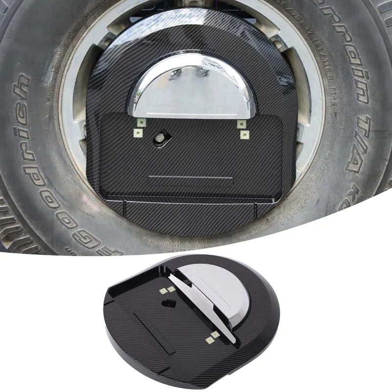 ABS carbon fiber Black Spare Tire Carrier License Plate Mount Holder For Hummer H2 2003-2009 OE：25782333