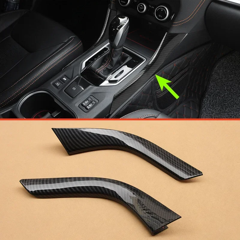 For Subaru Impreza XV w/ EPB 2018 2019 2020 2021 2022 2023 Carbon Fiber Interior Center Console Gear Shift Panel Trims