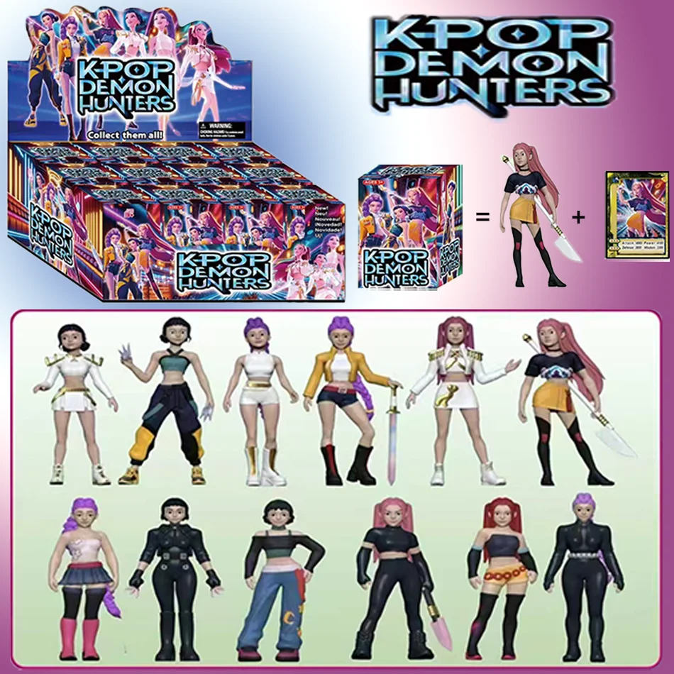 2025 Hot 12pcs selling K pop Demon Hunters Box Series Anime Figures Ornaments Dolls Fans Children Gift Random Box