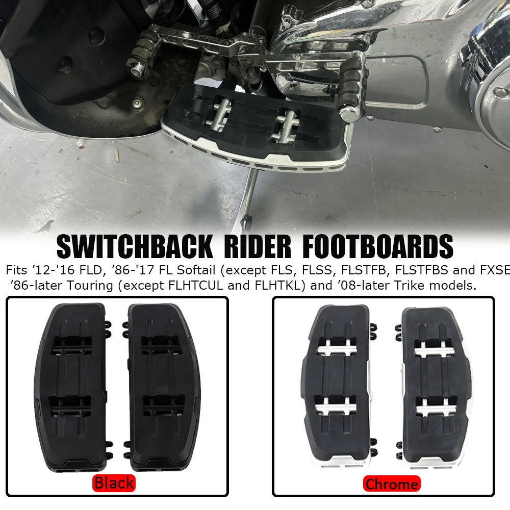 

New Motorcycle Driver Floorboard Rider Left & Right Footboard Footpegs Pedal Footrest For Harley Touring CVO Road Glide ST 2024