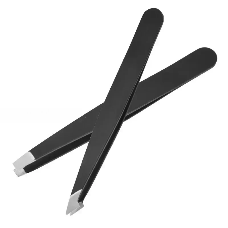 Edelstahl-Pinzette mit schräger Spitze für Augenbrauen, Wimpern-Make-up, Präzisions-Gesichtshaarentfernung, Beauty-Tool, Geschenk