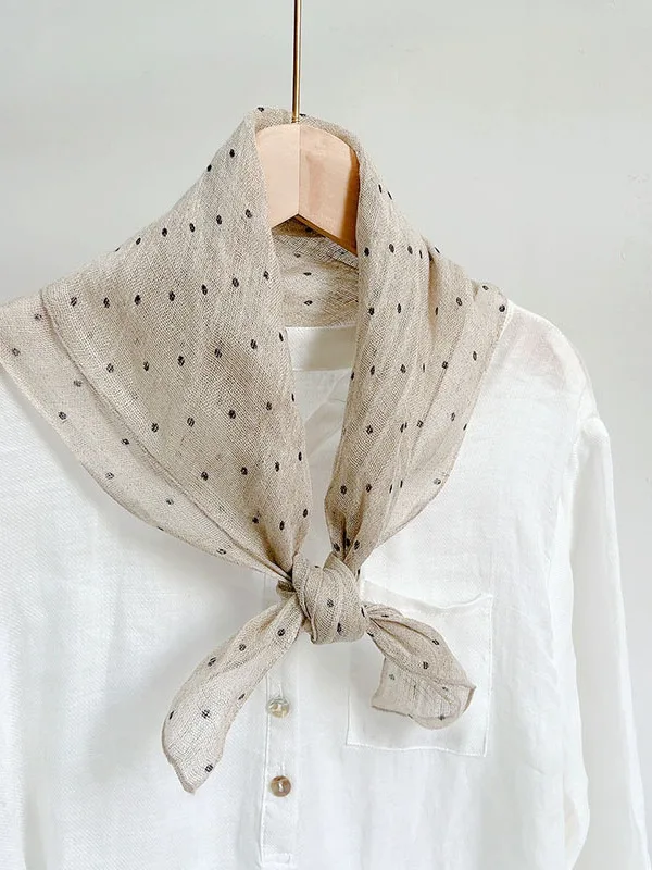 

Retro Polka Dot Square Scarf Stylish Versatile Ladies Summer Neck Protection Fashion Accessory Small Silk Scarf Korean Style ...