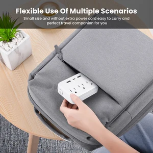 Mini portable outbreaks with outbreaks, US switch, multifunctional, 3 sockets, 2 USB ports, 1 type-c, 6-in-1 6 Main Line Filter Sales - №6