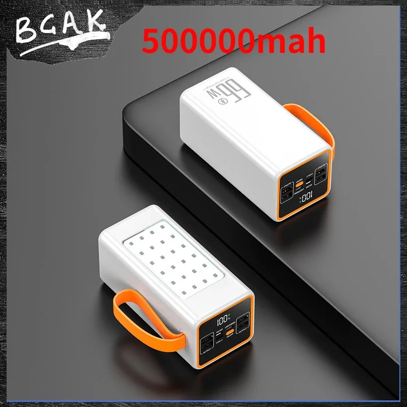 Imagem -03 - Bcak-powerbank de Carregamento Rápido com Cabo Incorporado 500000mah 100000mah 200000mah 300000mah Capacidade Real Capacidade Super Grande