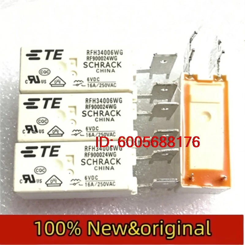 5pcs New Relays RFH34006WG 16A/250VAC RF900024WG 6VDC Rf900010wg