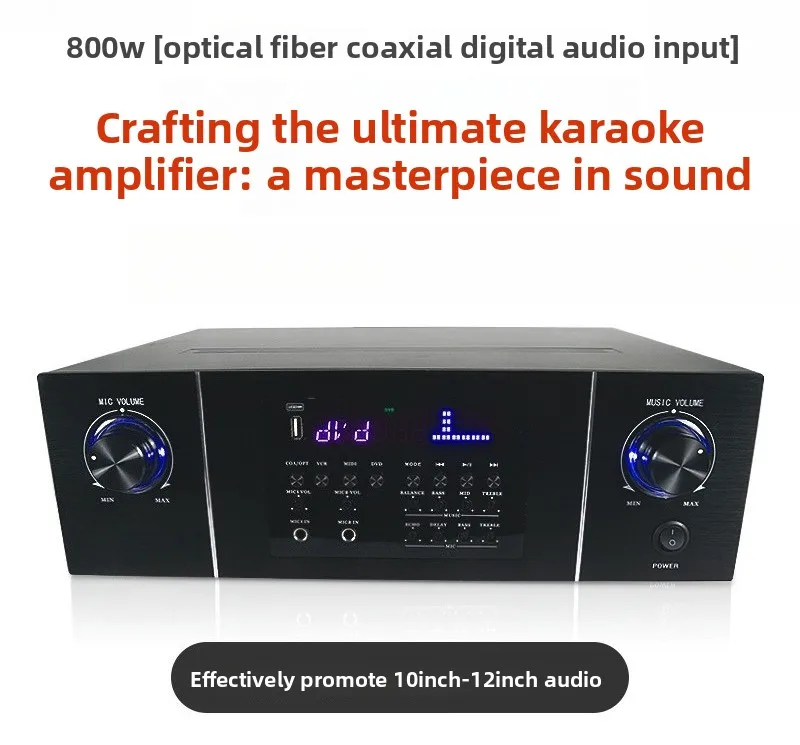 Professional High Power Amplifier Home Karaoke Conference KTV Bluetooth Power Amplifier Audio Amplifier