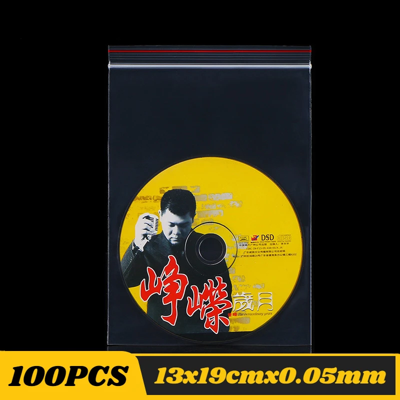 100 STKS PE Ritssluitingszak Transparante Plastic Zakken Sieraden Zip Ritssluiting Hersluitbare Poly Doorzichtige Verpakking Zakken Verschillende Grootte