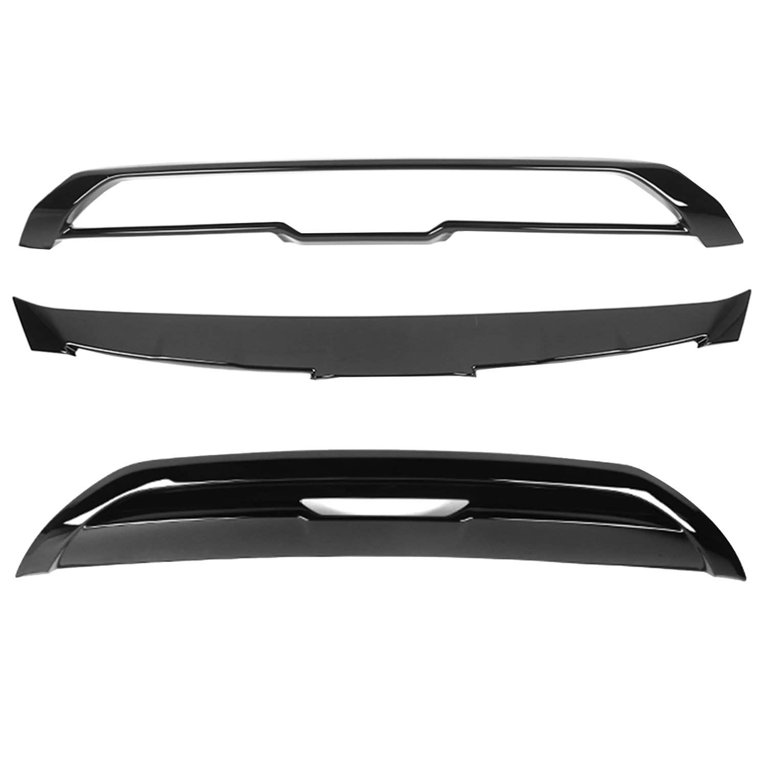 For BYD Song Plus DM-i / Seal U 2023-2025 Car Exterior Front & Rear Lower Valance Bumper Molding Cover Trim Glossy Black 3pcs