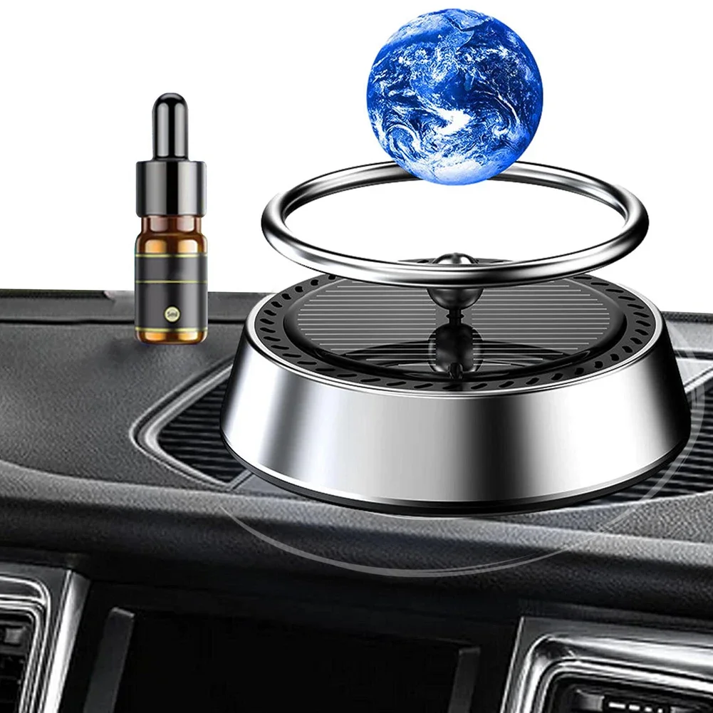 Solar Rotating Car Air Freshener Auto Air Freshener Rotating Interstellar Ball Car Deodorant Vehicles Interior Decor Homes