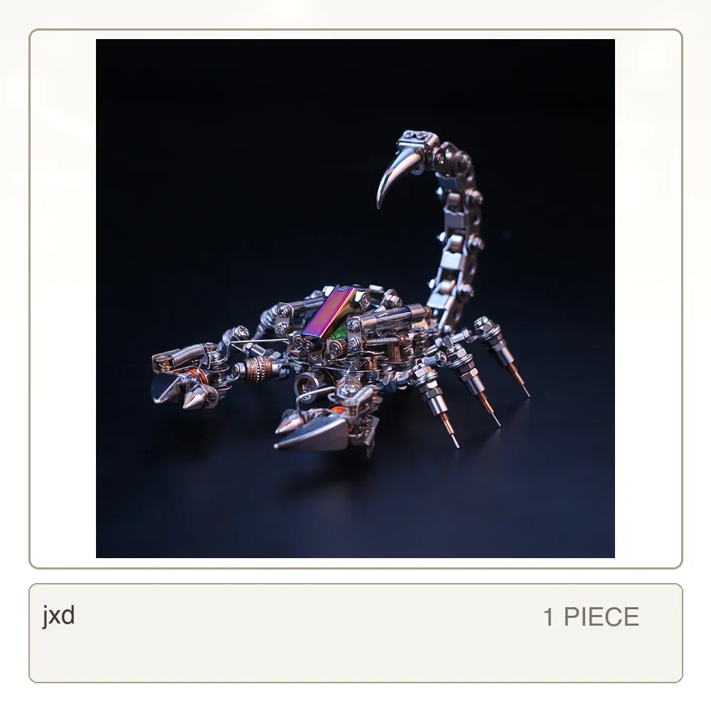 373pcs Digital Scorpion Metal Assembly Toy Metal Jigsaw Diy Model Model Kit Steampunk Insects Assemble Model Toys | Model 054669