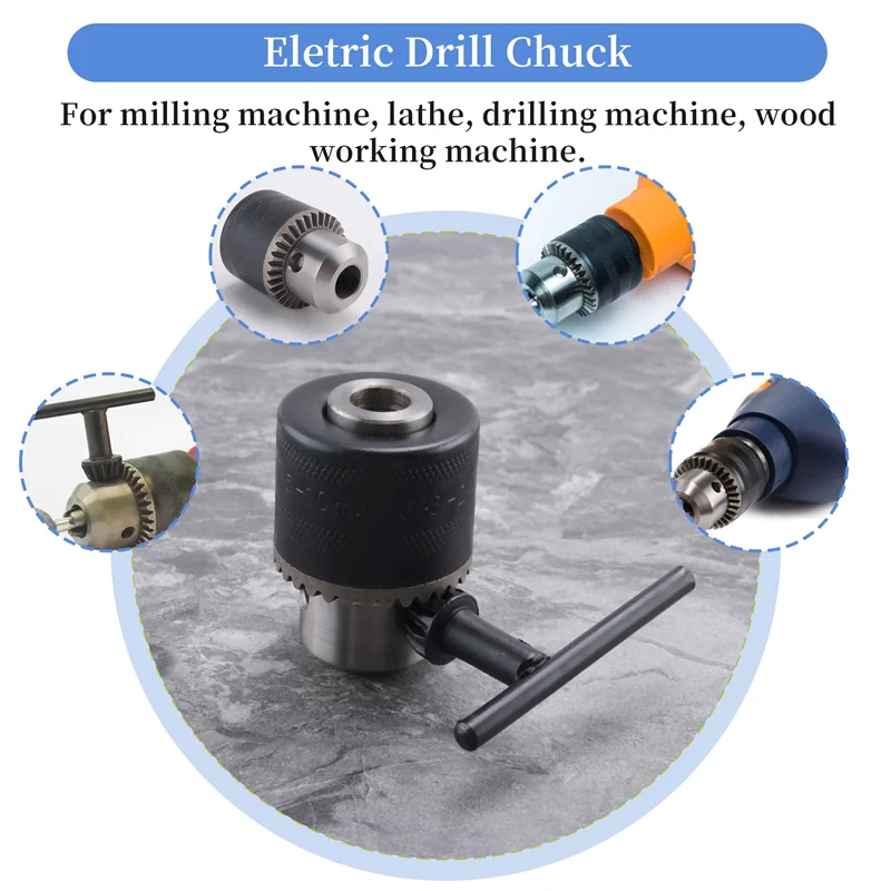 

ABHB-5Pcs 1.5-10Mm 3/8-24UNF Drill Chuck Set Drill Adapter Changed Impact Wrench Into Eletric Drill Chuck Drill Tool Kits