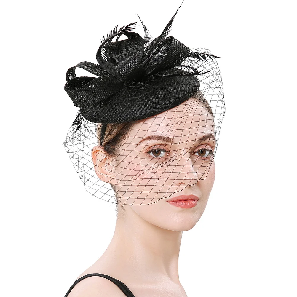 

Dual Use Hair Clip Headband Fascinator Elegant Design for Women Banquet Bridal Shower Hat Alternative Fascinator Hat