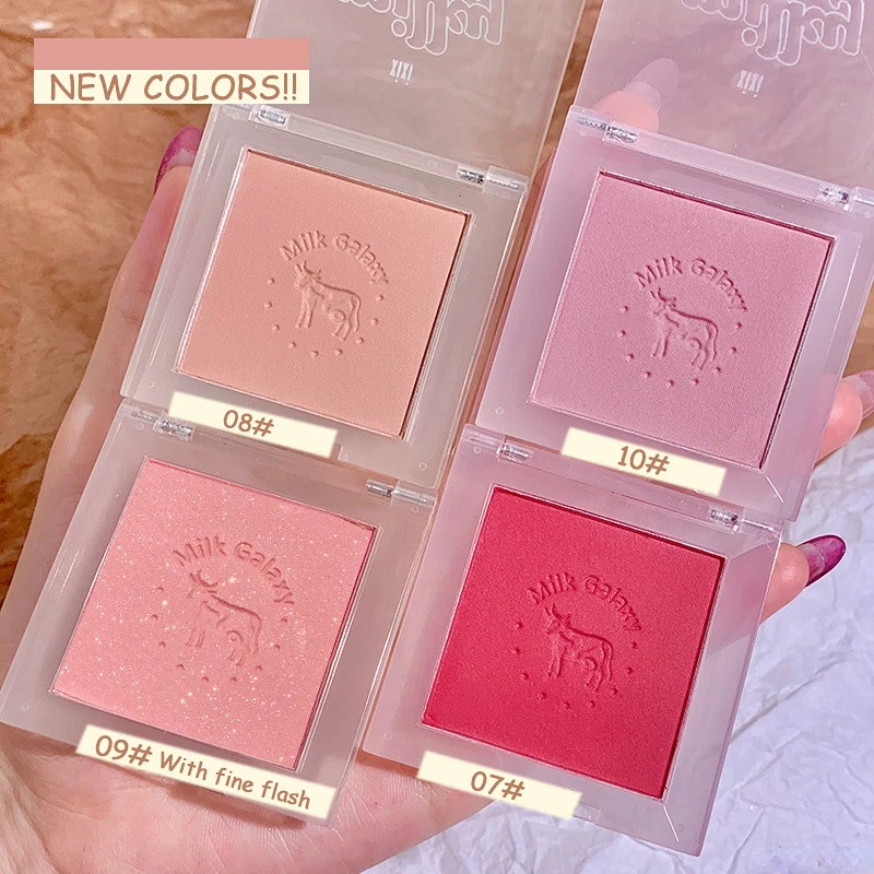 Soft Matte Blush แบบพกพาขนาดเล็ก Natural Blush Palette พีชสีชมพูสีแดง Rouge Cheek ยาวนาน Nude แต่งหน้าเครื่องสำอางค์แต่งหน้า