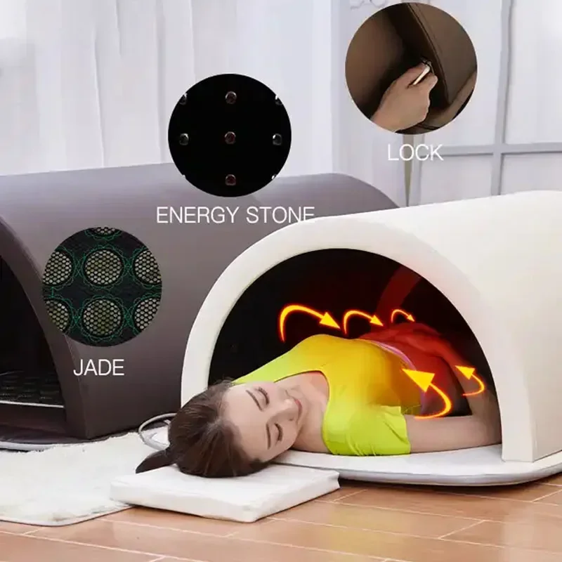 far infrared body slimming sauna bed tourmaline therapy heated detox sauna bed