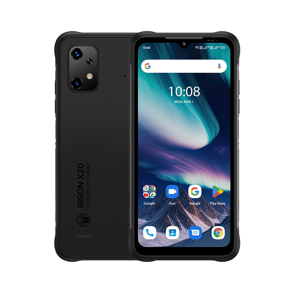 UMIDIGI BISON X20 6GB128GB Face IDSide Fingerprint ID 6.53 inch Android 13 MediaTek Helio P60 Octa Core Network 4G