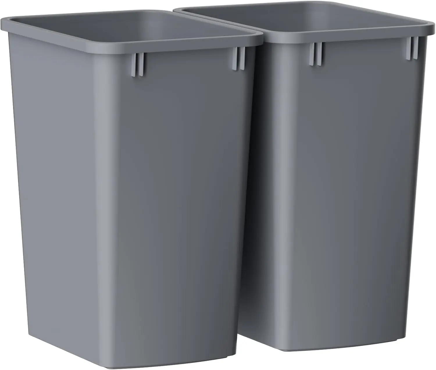 

Slim 35QT Trash Can, Lightweight & Sturdy, 2-Pack for Kitchen, Office, Bathroom