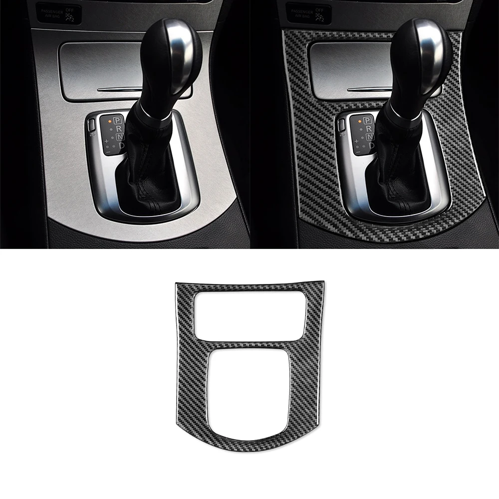 Center Console Gear Shift Panel Decoration Cover Decal Trim Sticker for G37 2007 2008 2009 Car Interior Accessories Carbon Fiber