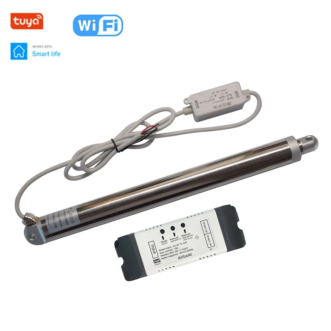 

Tuya APP Linear Actuator Control Kit Waterproof IP66 Max Load 50kg Stainless Steel Body for Boat Window Door Bed Tent Lifting