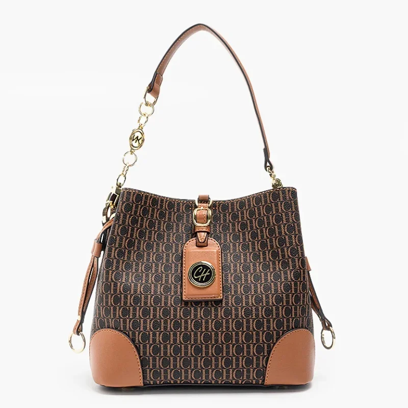 

CH Высококачественная легкая роскошная женская сумка через плечо Изысканная классическая женская сумка через плечо большой вместимости Модная