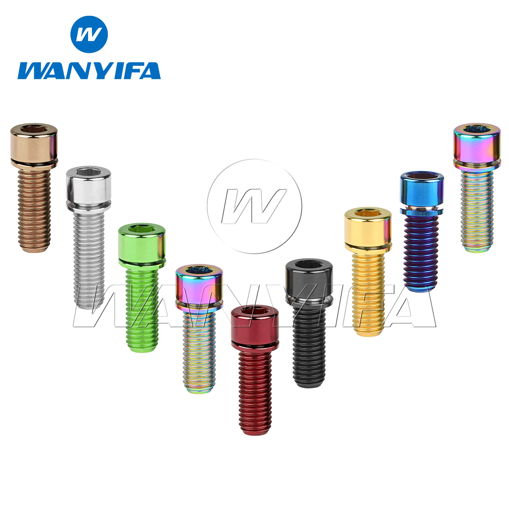 Titanium Alloy Bolts M7/M8x20/25mm with Washers Suitable for BMX Handlebar/Mountain Bike Handlebar Screw Accessories