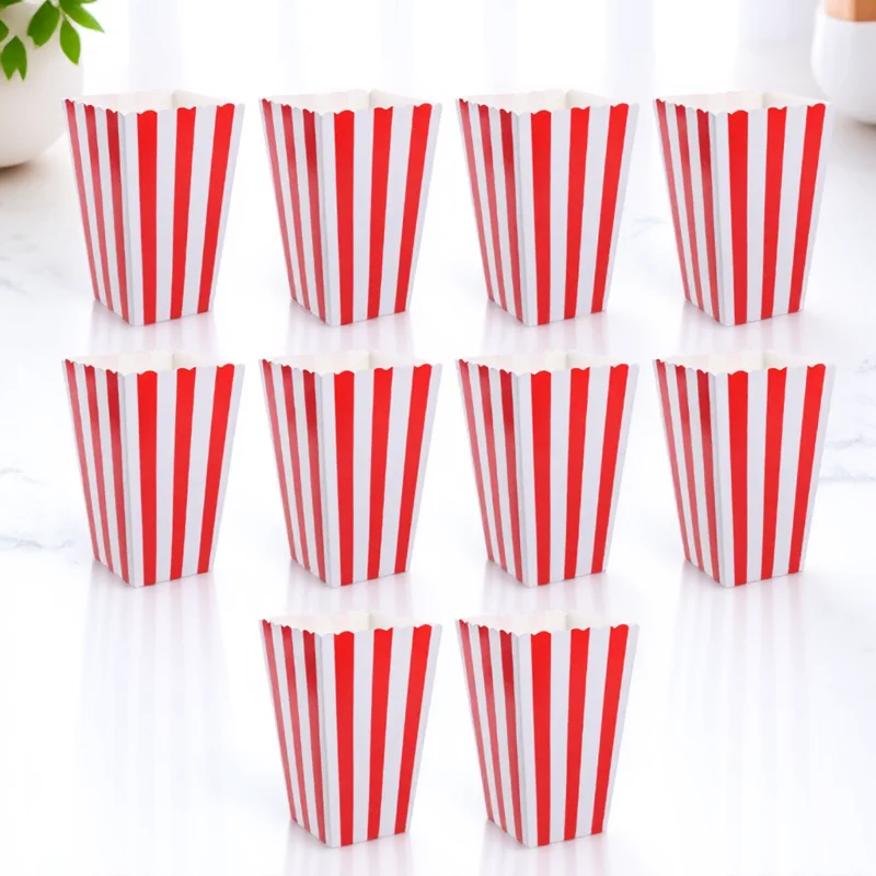 

10 Pcs Popcorn Container Containers Movie Night Party Machine Holder Paper