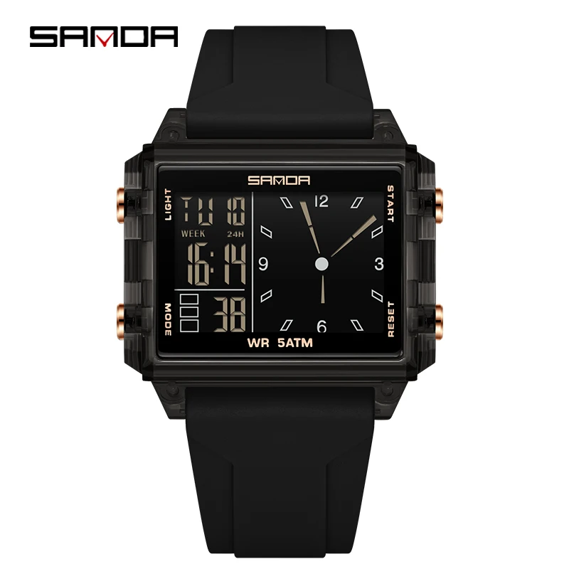SANDA 6273 Men's Waterproof Dual Time Watch