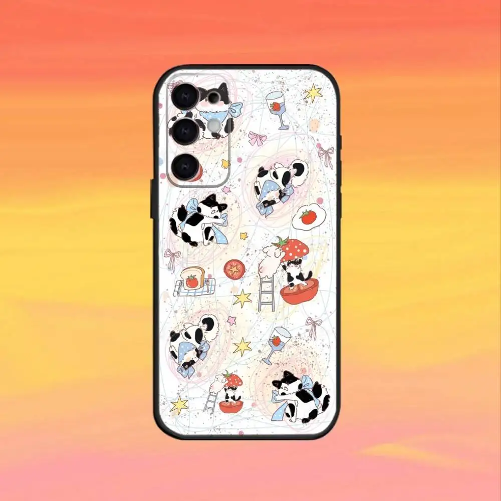 حافظة هاتف لطيفة على شكل حرف K لهاتف سامسونج S25، S24، S21، S22، S23، S30، Ultra، S20، Plus، Fe، Note، 10,9,5G غطاء أسود #2