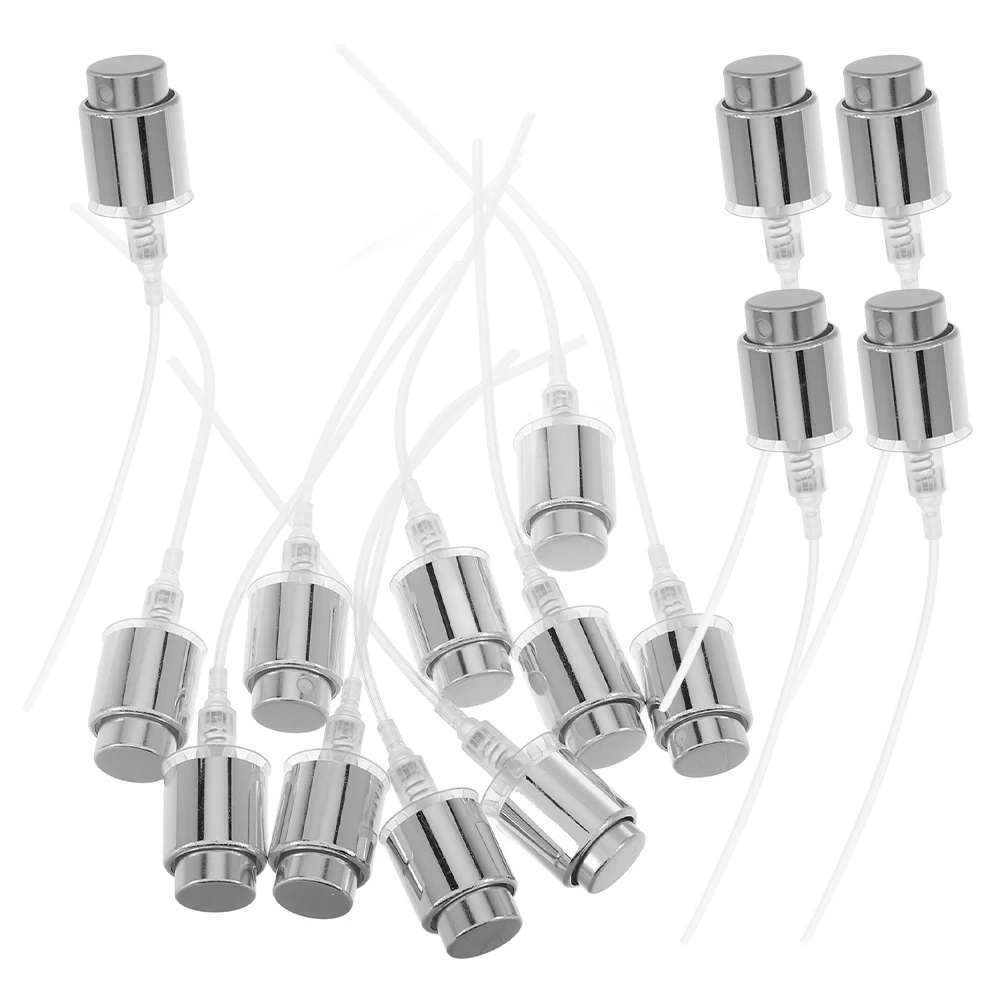 

15pcs Perfume Bottle Spray Heads Set Replacement Pump Nozzles Mist Sprayer Caps Silver Durable Sturdy Easy Install Compatible