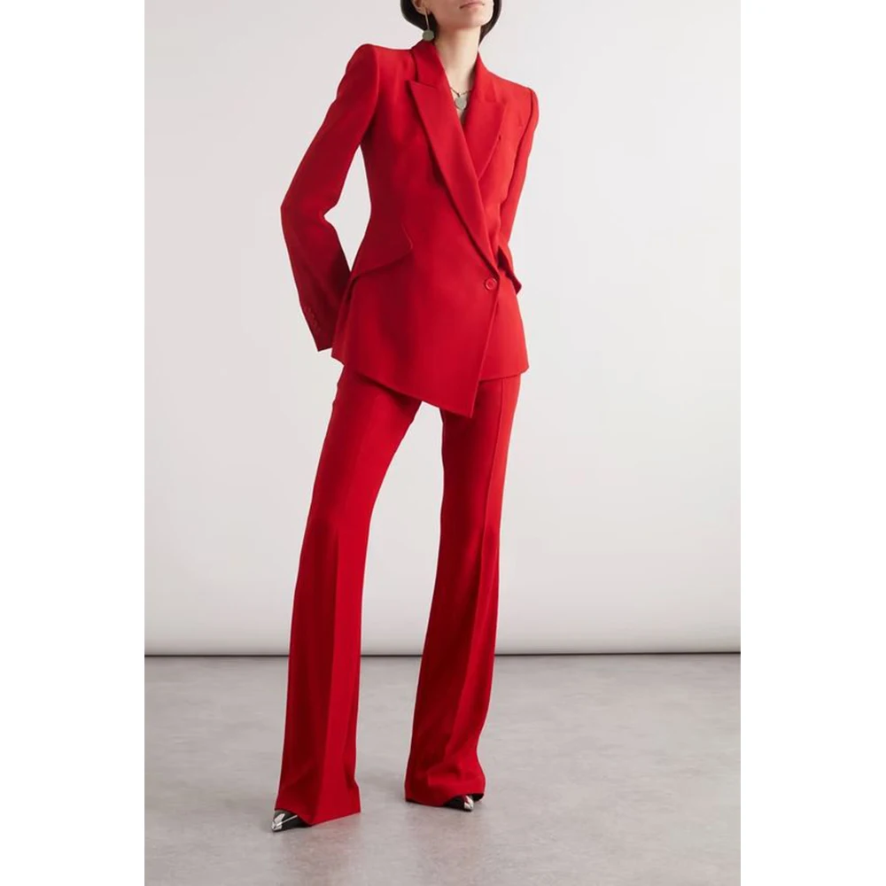 Fato fino de botão único feminino, confortável para negócios e pendulares, elegante, novo, 2 peças, 2024