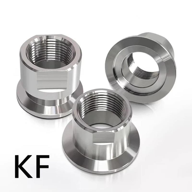 

SS304 Stainless Steel PT Vacuum Flange Joint - KF16-50 1/8"-2" Milled Edge High-Seal for Lab Semiconductor Pharma Vacuum