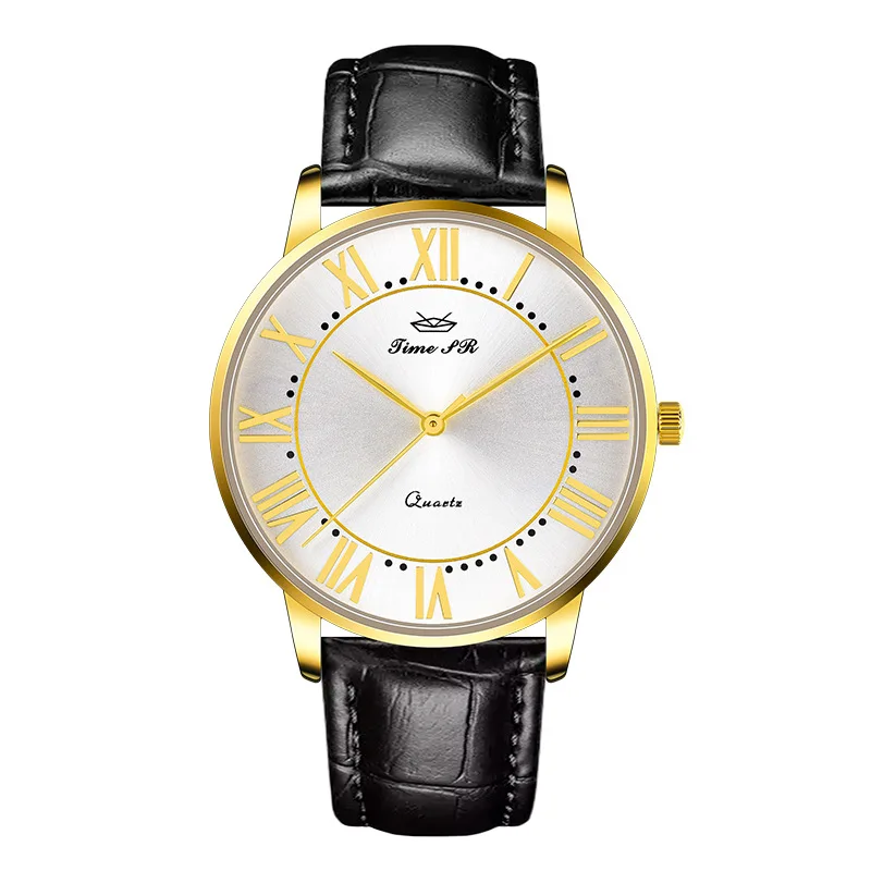 Montre à quartz en cuir véritable pour hommes et femmes, montre d'affaires étanche pour étudiants, mode de connaissance chaude, frontière, couple