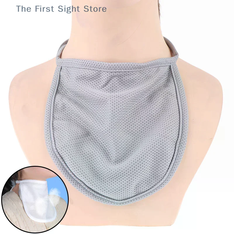 Adjustable Tracheal Cannula Throat Curtain Tracheostomy Tube Wind Cap Dust Cover White Black Nude Patient Care Nursing Pad