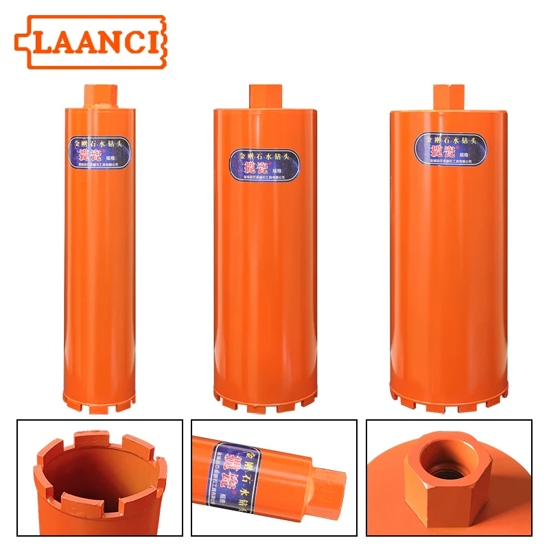 Broca de Diamante LAANCI com Rosca M22 para Concreto Reforçado de 27-500mm para Perfuração de Furos, Comprimento Total 400mm